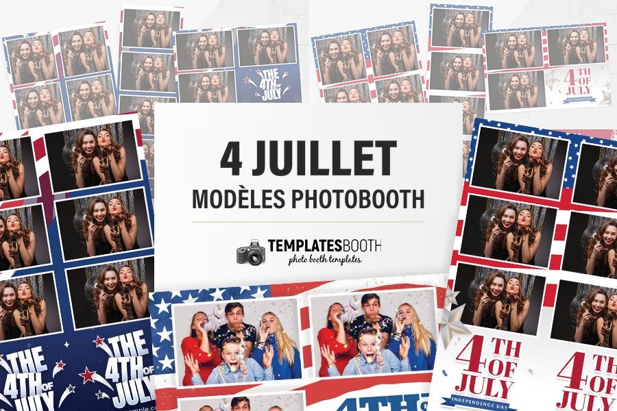 Modèles du 4 juillet pour photobooth