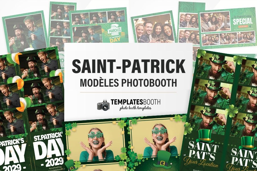Modèles de la Saint-Patrick pour photobooth