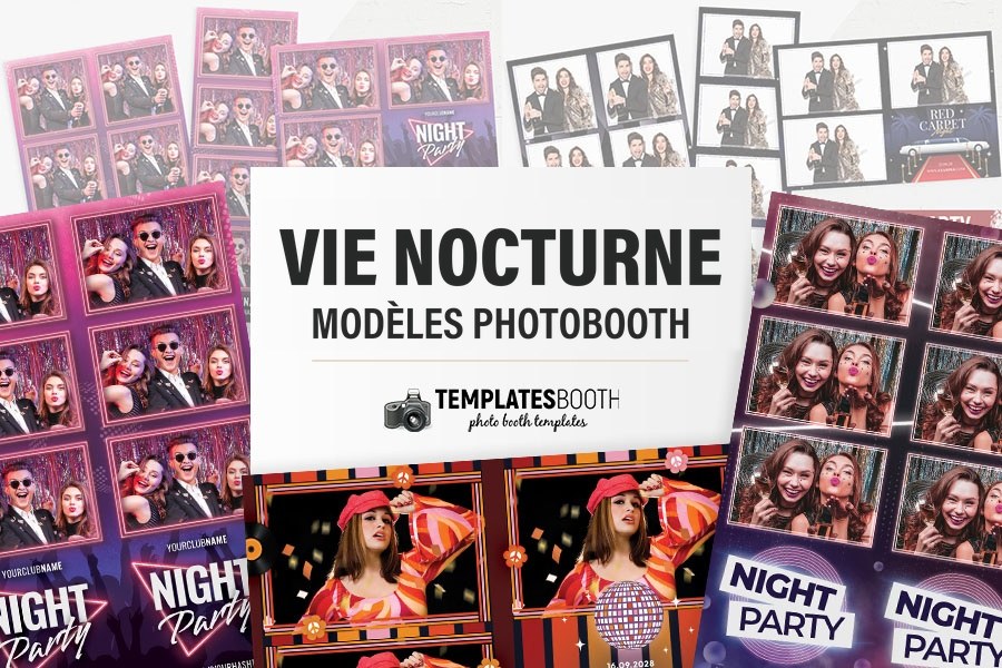 Modèles vie nocturne pour photobooth