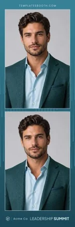 Modèle corporate gratuit pour photobooth – Bande photo 2x6