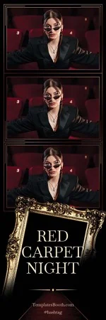 Modèle de soirée tapis rouge pour photobooth – Bande photo 2x6