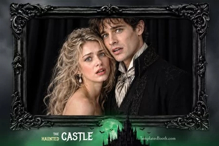 Halloween Castle Photo Booth Template