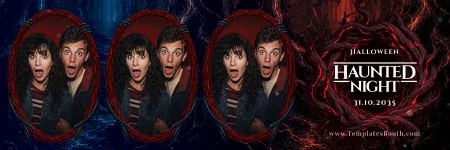 Halloween Haunted Night Photo Booth Template