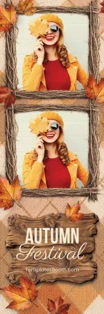 Modèle de festival d’automne pour photobooth – Bande photo 2x6