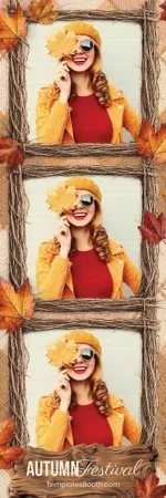 Modèle de festival d’automne pour photobooth – Bande photo 2x6