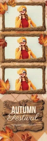 Modèle de festival d’automne pour photobooth – Bande photo 2x6