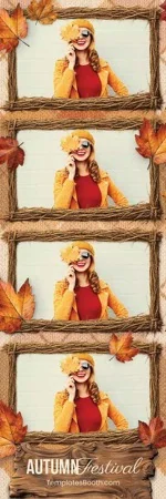 Modèle de festival d’automne pour photobooth – Bande photo 2x6