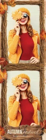 Modèle de festival d’automne pour photobooth – Bande photo 2x6