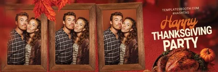 Modèle de fête de Thanksgiving pour photobooth – 2x6 horizontal