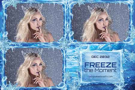 Modèle de festival d’hiver pour photobooth – Carte postale 4x6 (paysage)