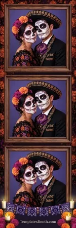 Modèle Día de los Muertos pour photobooth – Bande photo 2x6