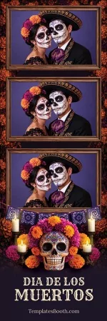Modèle Día de los Muertos pour photobooth – Bande photo 2x6