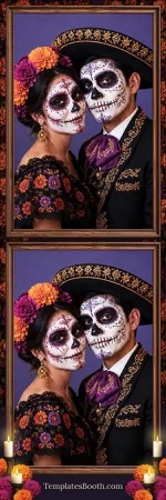 Modèle Día de los Muertos pour photobooth – Bande photo 2x6