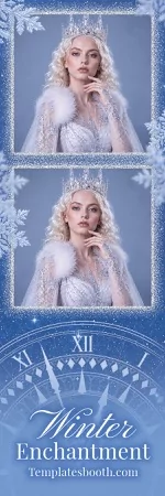 Modèle Enchantement d’hiver pour photobooth – Bande photo 2x6