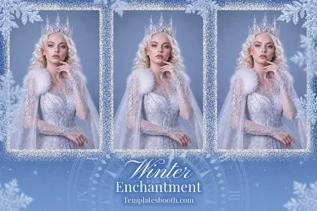 Modèle Enchantement d’hiver pour photobooth – Carte postale 4x6 (paysage)