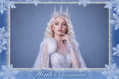Modèle Enchantement d’hiver pour photobooth – Carte postale 4x6 (paysage)