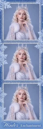 Modèle Enchantement d’hiver pour photobooth – Bande photo 2x6