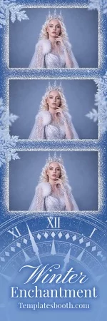 Modèle Enchantement d’hiver pour photobooth – Bande photo 2x6