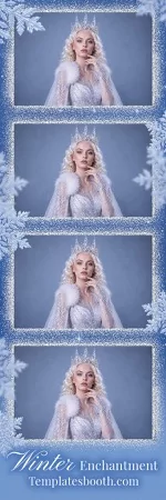 Modèle Enchantement d’hiver pour photobooth – Bande photo 2x6