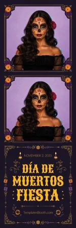 Modèle Día de Muertos pour photobooth – Bande photo 2x6