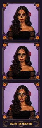 Modèle Día de Muertos pour photobooth – Bande photo 2x6