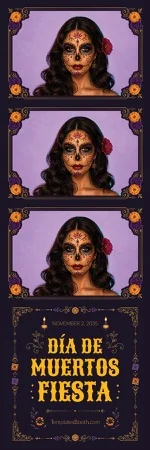 Modèle Día de Muertos pour photobooth – Bande photo 2x6