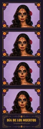 Modèle Día de Muertos pour photobooth – Bande photo 2x6