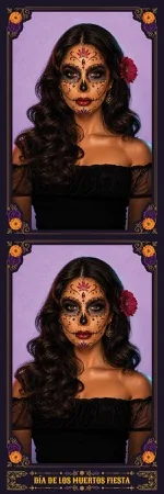 Modèle Día de Muertos pour photobooth – Bande photo 2x6
