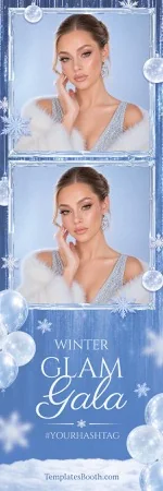 Modèle de gala d’hiver pour photobooth – Bande photo 2x6