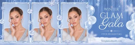 Modèle de gala d’hiver pour photobooth – 2x6 horizontal