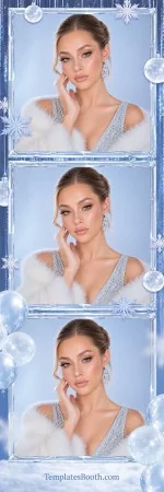 Modèle de gala d’hiver pour photobooth – Bande photo 2x6