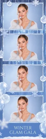 Modèle de gala d’hiver pour photobooth – Bande photo 2x6