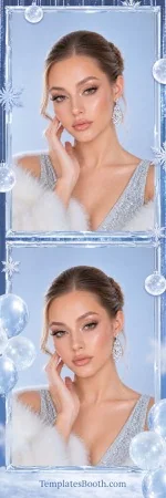 Modèle de gala d’hiver pour photobooth – Bande photo 2x6