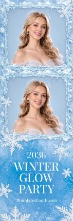 Modèle d’hiver magique pour photobooth – Bande photo 2x6