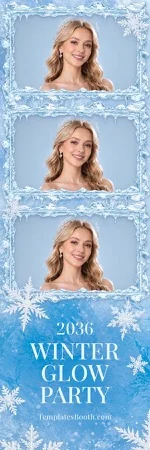 Modèle d’hiver magique pour photobooth – Bande photo 2x6