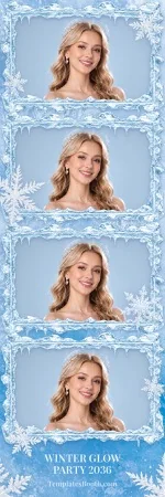 Modèle d’hiver magique pour photobooth – Bande photo 2x6