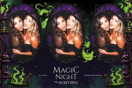 Halloween Party Photo Booth Template