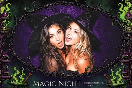 Halloween Party Photo Booth Template