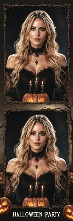 Modèle de fête d’Halloween pour photobooth – Bande photo 2x6