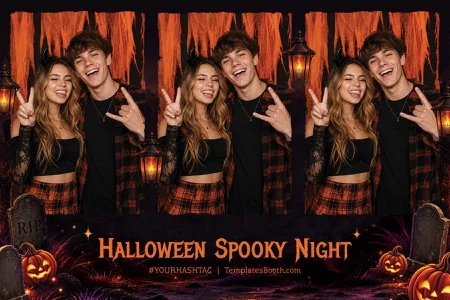 Halloween Spooky Night Photo Booth Template