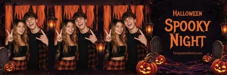 Halloween Spooky Night Photo Booth Template