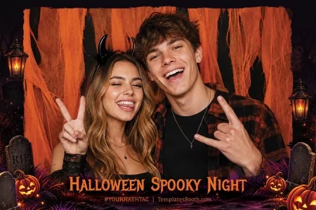 Halloween Spooky Night Photo Booth Template