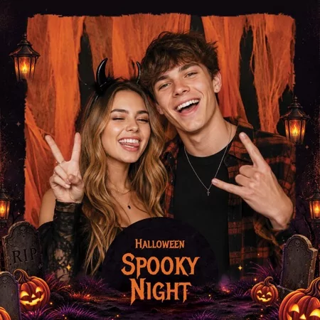 Halloween Spooky Night Photo Booth Template