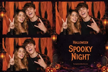 Halloween Spooky Night Photo Booth Template