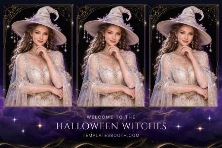 Halloween Witches Photo Booth Template