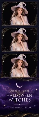 Modèle Sorcières d’Halloween pour photobooth – Bande photo 2x6
