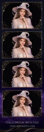 Modèle Sorcières d’Halloween pour photobooth – Bande photo 2x6