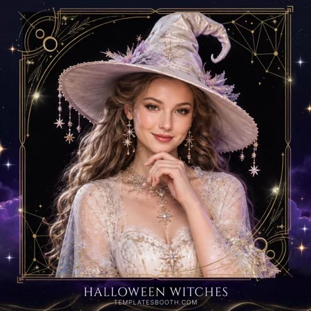 Halloween Witches Photo Booth Template