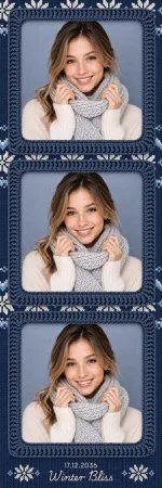 Modèle Tricot d’hiver pour photobooth – Bande photo 2x6