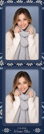 Modèle Tricot d’hiver pour photobooth – Bande photo 2x6